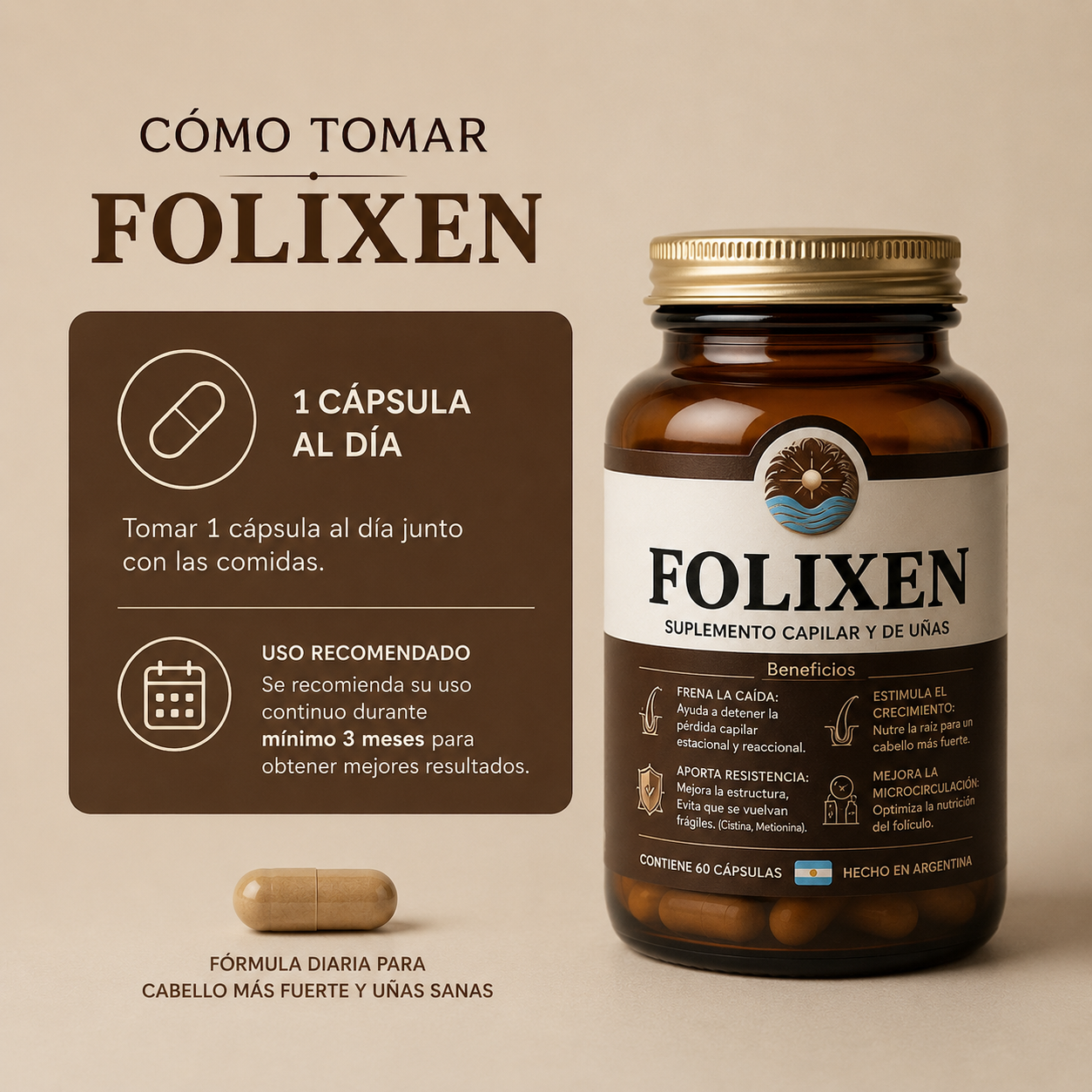 Frena la caida del pelo & estimula el crecimineto