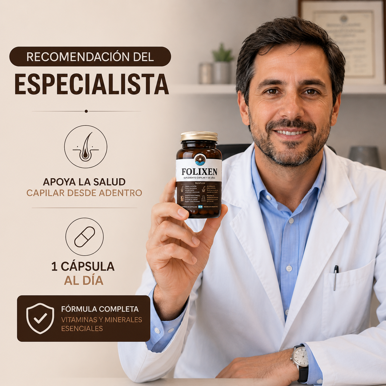 Frena la caida del pelo & estimula el crecimineto